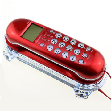 portable Caller Flash landline phone antique home office telephones Fashion mini fixed telephone white red yellow wall desktop