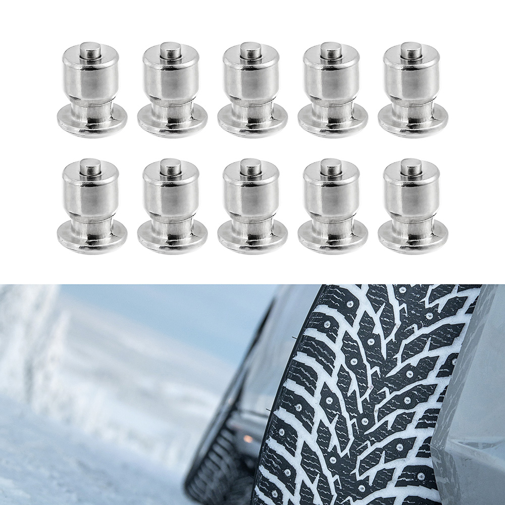 50pcs Winter Wheel Lugs Car Tires Studs Screw Snow Spikes Wheel Tyre Snow Chains Studs For Shoes ATV Car Motorcycle Tire 8x10mm