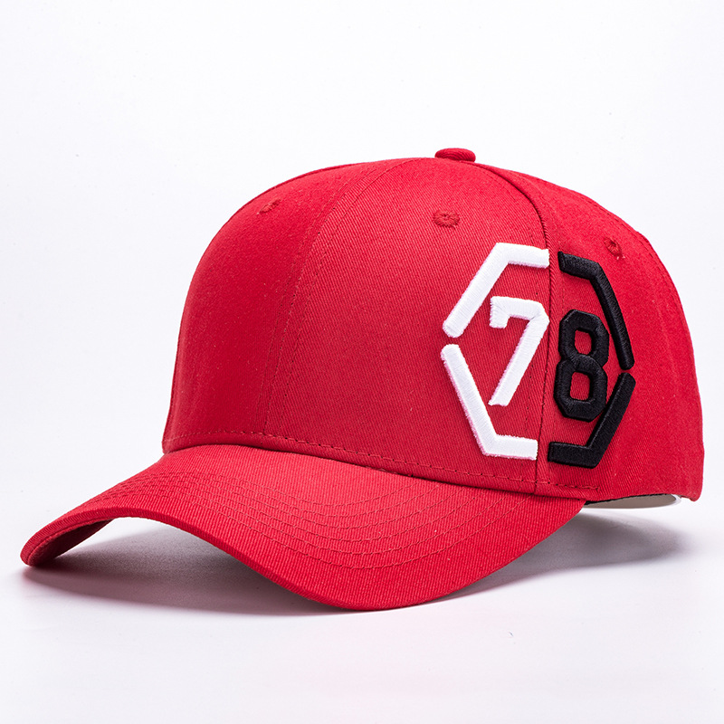 New Number 78 Baseball Cap Men Women Fashion Casual Sports Dad Hat Red Black 2 Colors