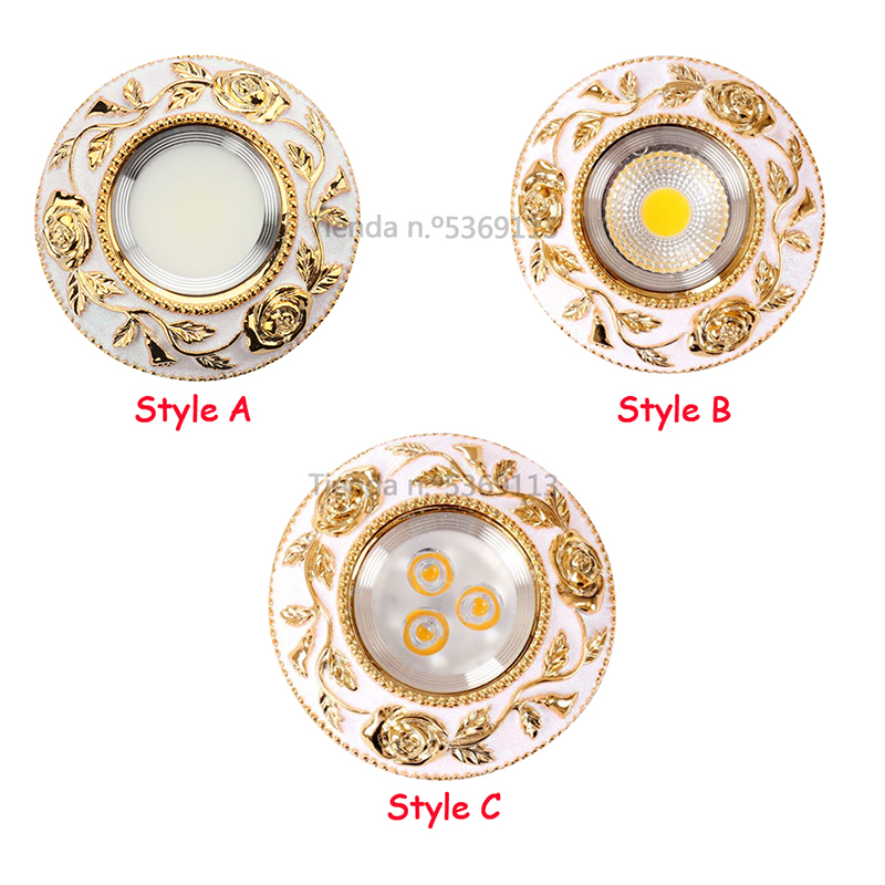 Dimmable led downlight lamp 3w 5w 7W 9W cob led spot ceiling recessed downlights round led panel light AC110V 220V
