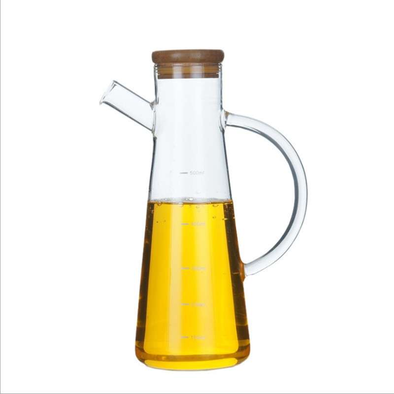 New Cooking Seasoning Bottle Dispenser Sauce Bottle Glass Storage Bottles For Oil And Vinegar Creative Kitchen Tools Accessories