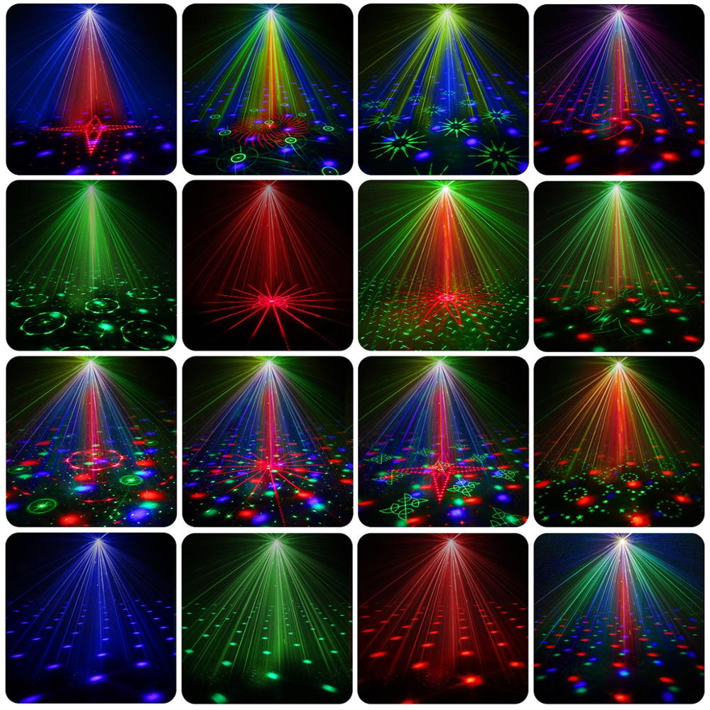 LED Disco Laser Light RGB Projector Party Lights 60 Patterns DJ Magic Ball Laser Party Holiday Christmas Stage Lighting Effect