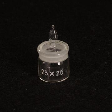 25x25mm Diameter x Height Lab Glass Weighting Bottle with Ground Glass Stopper