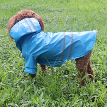 Pet Cat Dog Raincoat Hooded Puppy Small Dog Rain Coat PU Reflective Waterproof Jacket for Dogs Dog Clothes Outdoor Wholesale