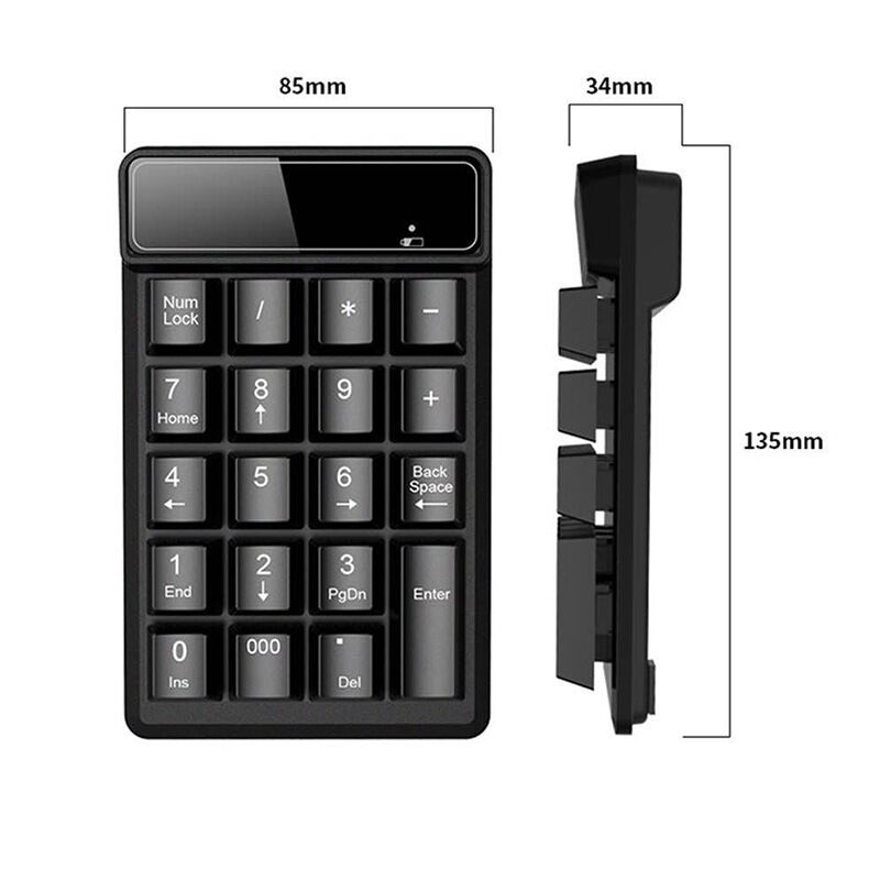 2.4GHz wireless keyboard Mini USB Numeric Keypad 19 Keys Number Pad Numpad Receiver For Accounting Laptop PC Computer