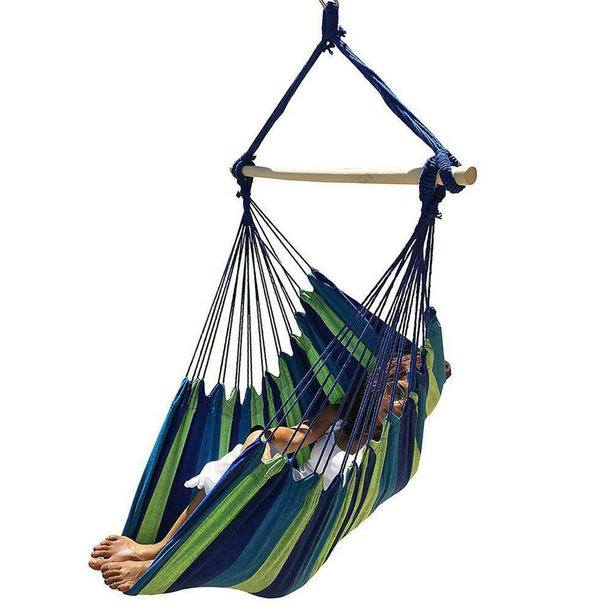 120kg Garden Hang Chair Swinging Indoor Outdoor Furniture Hammock Hanging Rope Chair Swing Chair Seat Portable Camping Seat