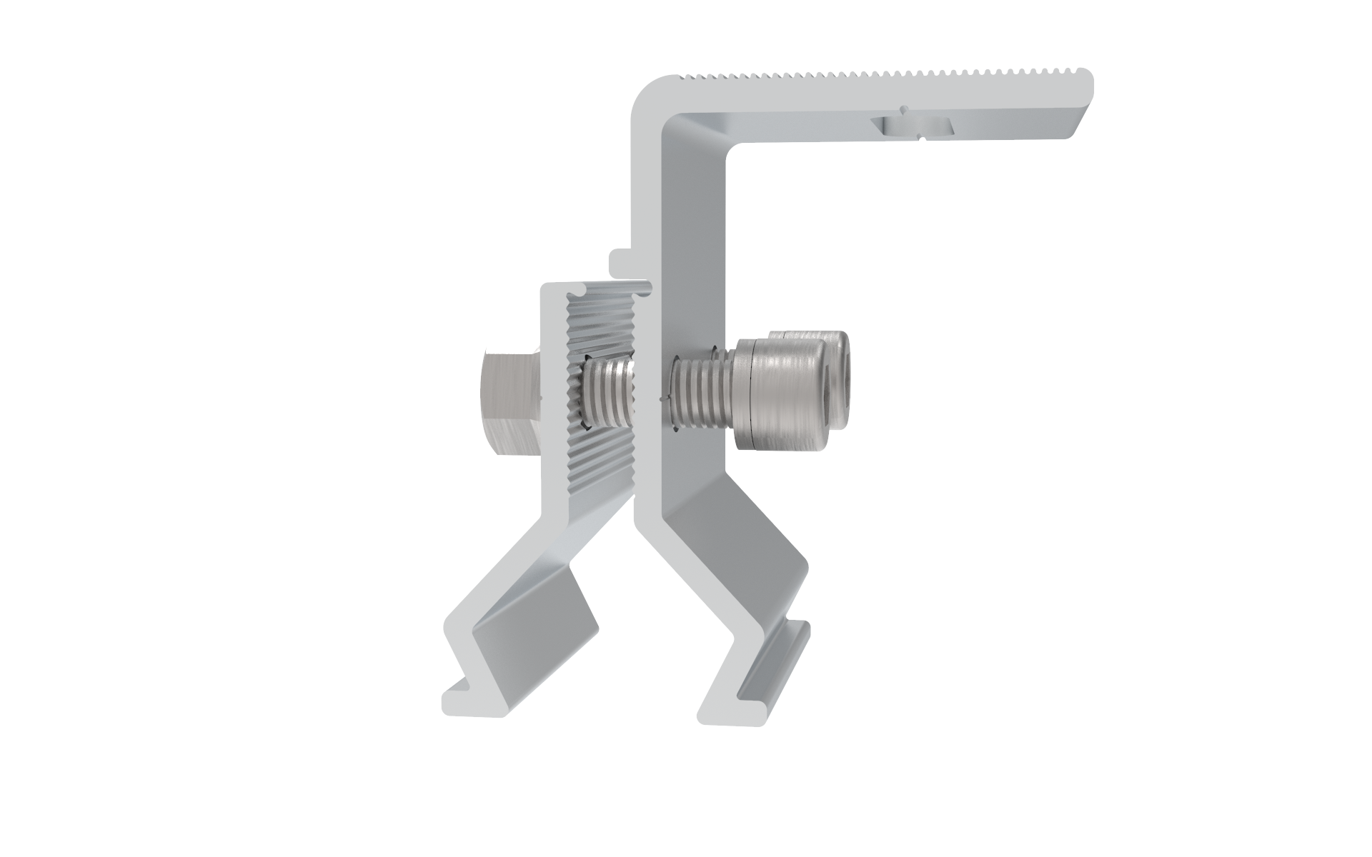Angle Flyback Roof Aluminum Clamp