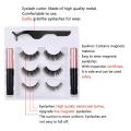 JIEYUMAY 3d Magnetic Lashes 3 pairs Magnetic Eyelashes and Eyeliner Set Natural Long In Bulk Wholesale Magnetique Tweezer Kit