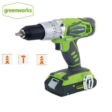 Greenworks 24V Double Speed Electric Screwdrvier 60N.m Impact Cordless Drill Rechargeable Household Power Tools