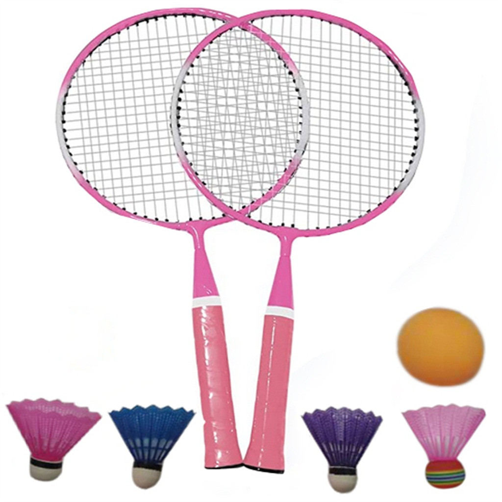 Badminton set Durable Lightweight Children Badminton Racket Racquet Sports Shuttlecock Kids Toy Outdoor Games Entertainment