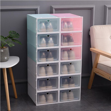 Home Creative Foldable Flip Drawer Storage Box Combination Transparent Portable Environmental Multifunction Dust-Proof Shoes Box