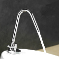 Basin Faucetst Chrome Silver Bathroom Faucet Single Handle Kitchen Sink High Arch Single Lever Hot Cold Mixer Water Tap LT-801B