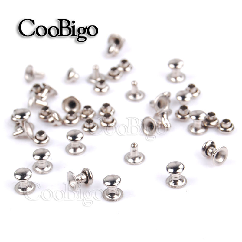 500sets 3x3mm Metal Single Layer Rivets Studs Round Rapid Spike for Leather Craft Bag Belt Garment Shoes Pets Collar Decor