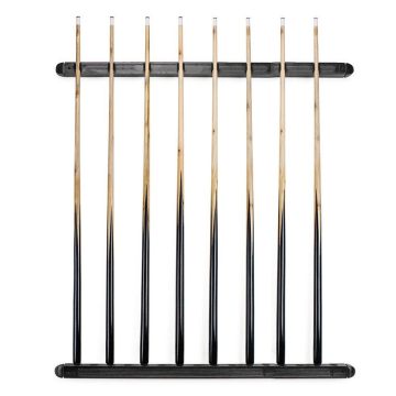 1 set 8 Cue Sticks Billiard Pool Wood Rack Holder Wall Mounted Hanging Professional Snooker Accessories Billiard Cue Rack