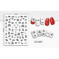 3D Nail Sticker Wine Glass Clock Nail Art Decorations Manicure Stickers Decals Slider Nails Foil Decoraciones Accessories