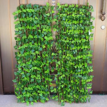 New Extension Type Garden Buildings Fence Artificial Green Leaf Branch Bucolic Mula Net Wooden Home Restaurants Wall Decoration