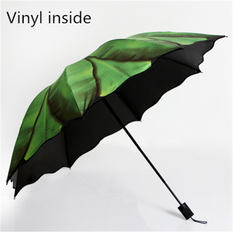 3Folding Windproof Umbrellas Green Pineapple Leaf Umbrella Rain Women Rain for Men Female Sunny Rain Umbrella Paraguas Plegable