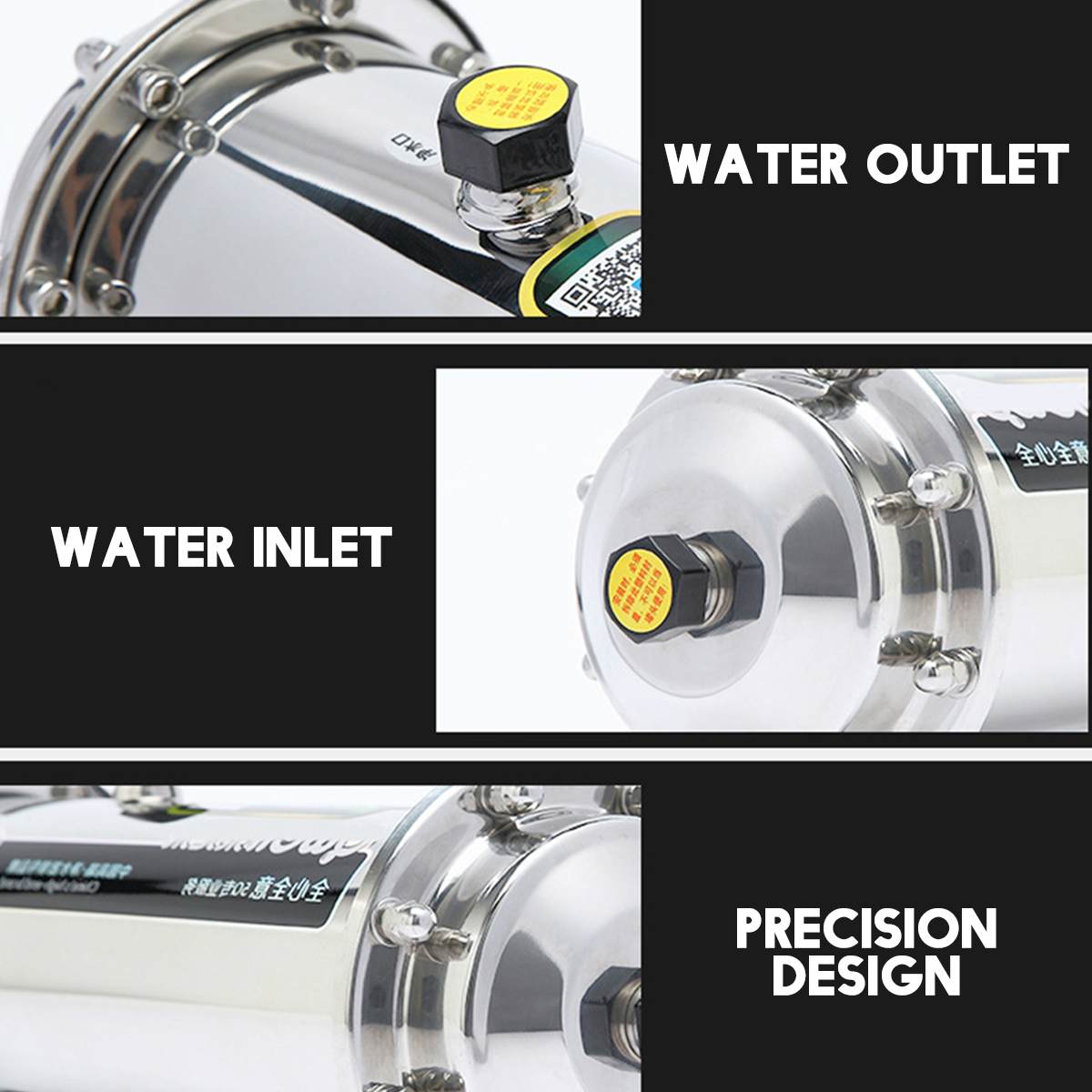 304 Stainless Steel Water Filter Ultrafiltration 600L/1000L Water Purifier Commercial Home Kitchen Drink Straight UF Filters