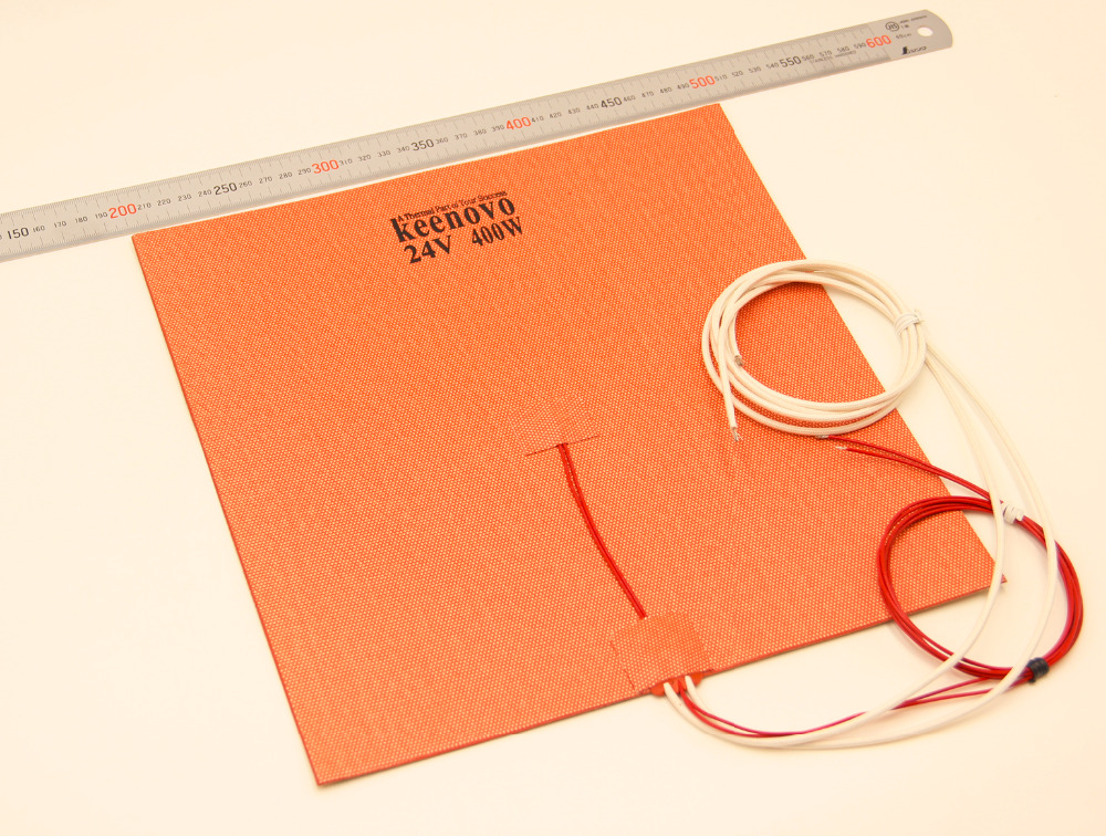 300mm X 300mm 400W@24V KEENOVO Silicone Heater 3D Printer Build Plate Heating Element HeatedBed Pad