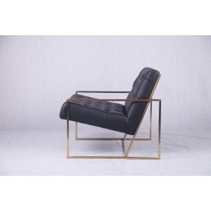 Marsden tufted leather lounge chair