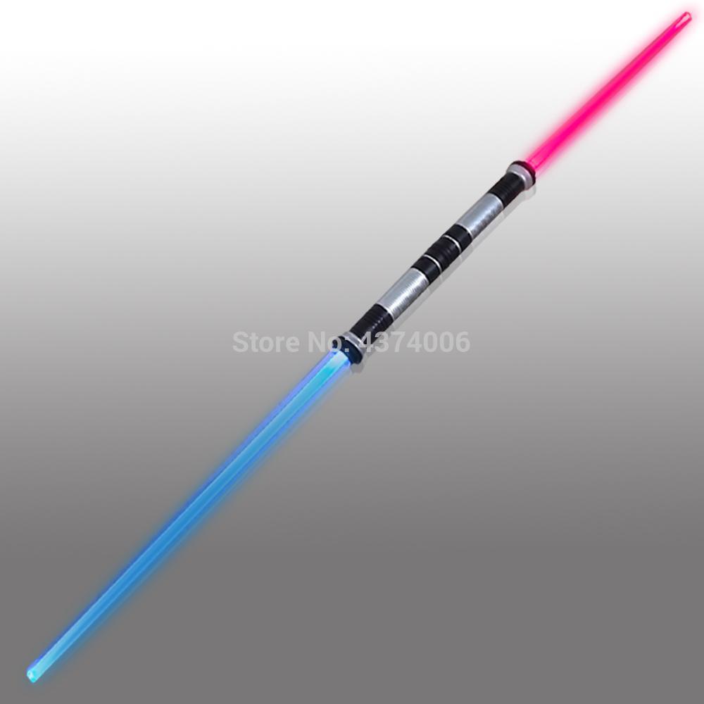 2Pcs Toy Swords Dual LightSabers RGB Color with Light and Sound