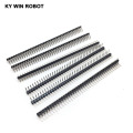 10pcs 40 Pin 1x40 Single Row 90 - degree 2mm Pin Header Angle Connector Plated copper Strip bending
