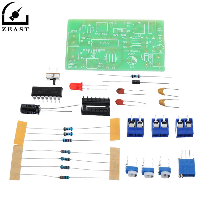 DC12V 8038 Function Signal Generator DIY Waveform Generator Kit Electronic DIY Production Parts 50Hz-6.5KHz