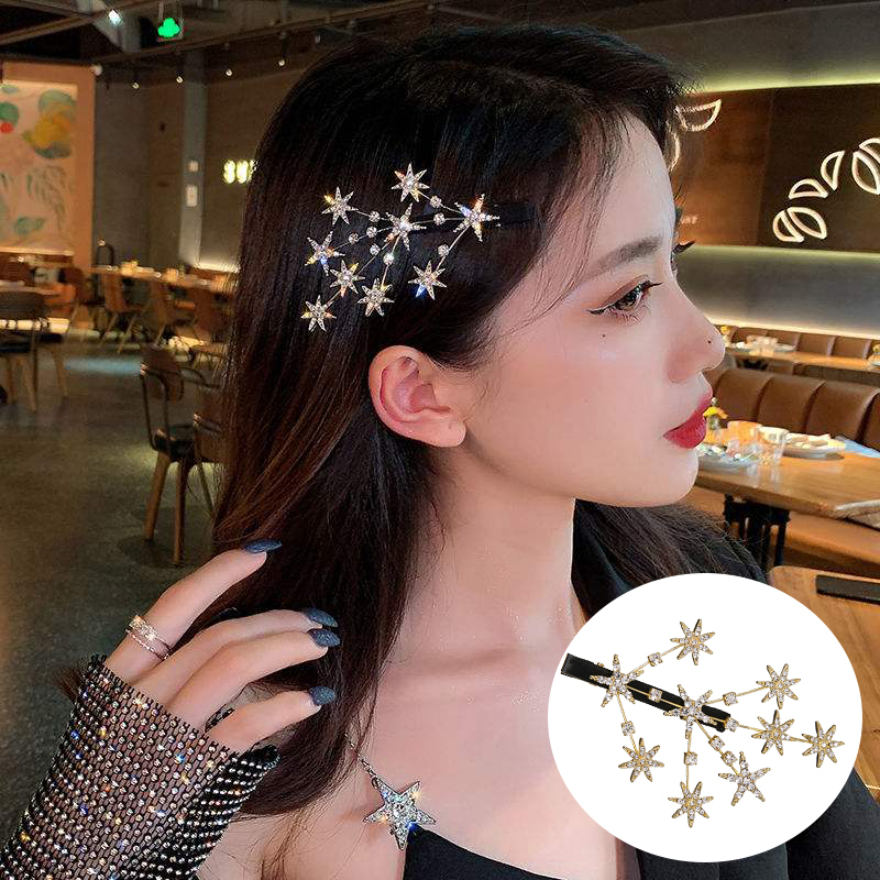 2020 Korea New Sweet Crystal Hair Clip Headwear For Women Fashion Girl Gold Silver Hairgrip Hair Accessories Barrettes Side Clip