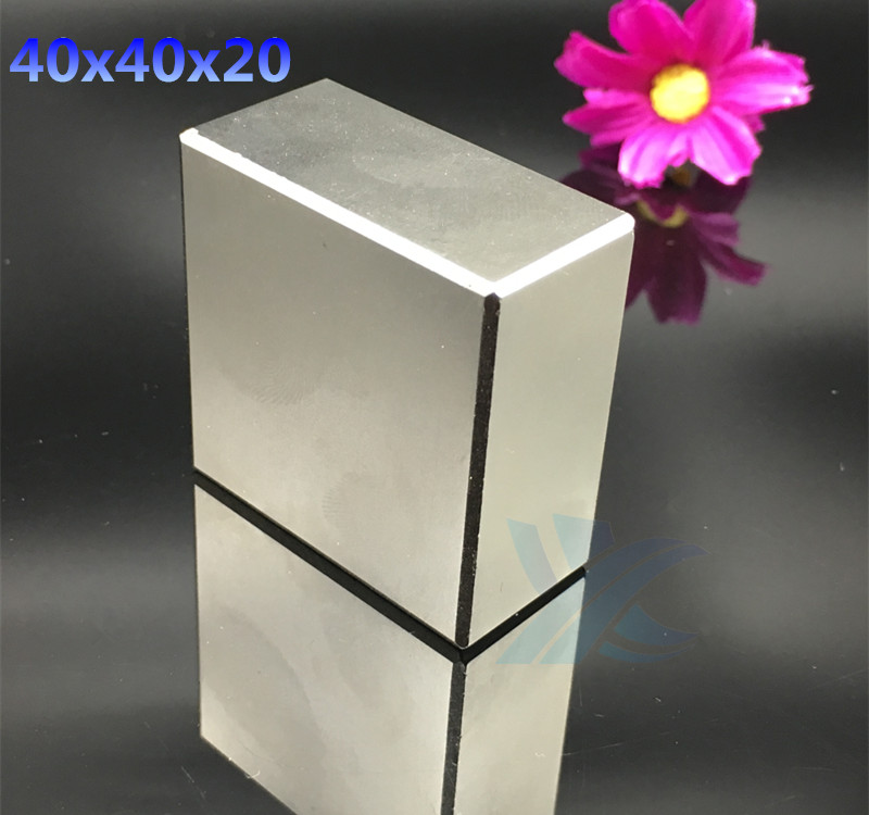 Neodymium magnet 40x40x20 rare earth super strong powerful block permanent welding searchmagnet 40*40*20mm suqare gallium metal