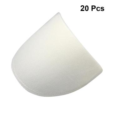 20pcs Shoulder Pads Convenient Sewing Sponge Pads DIY Apparel Sewing Useful Shoulder Pad for Blazer Clothes (White)