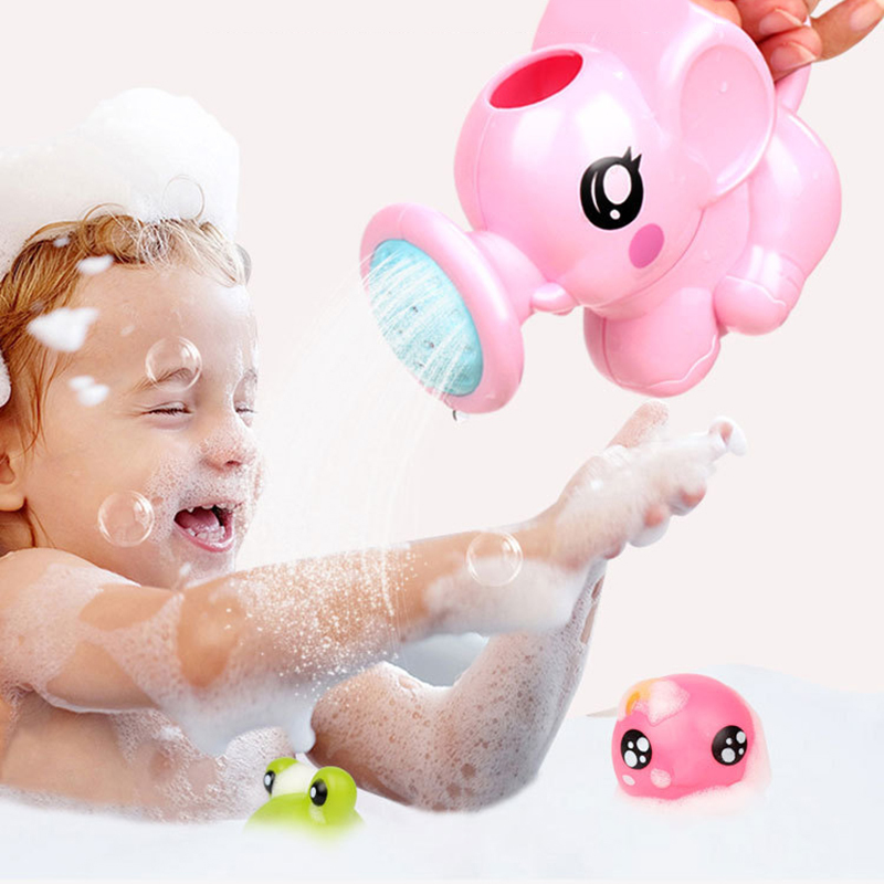 Kids Shower Bath Toys Cute Elephant Watering Pot Toys Baby Faucet Bathing Water Spraying Tool Wheel Type Dabbling Toys For Baby