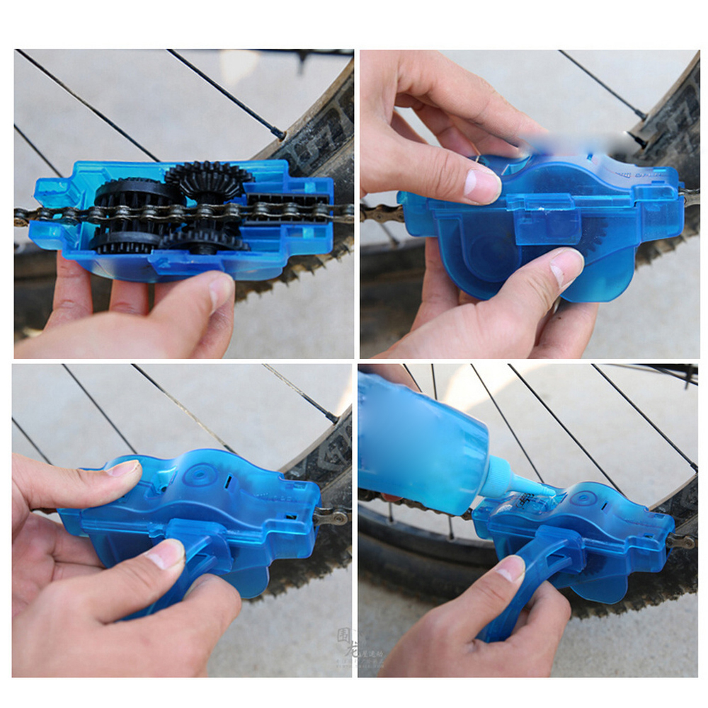 Bicycle Chain Cleaner Cycling Bike Machine Brushes Scrubber Wash Tool Cleaning Kit Mountaineer Bike Chain Cleaner Washer