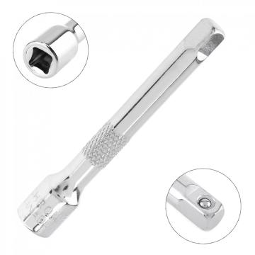 1 / 4 Chromed Steel Extension Bar 75MM Drive Ratchet Wrench Socket Adapter Power Drill Adapter for Installation Metric