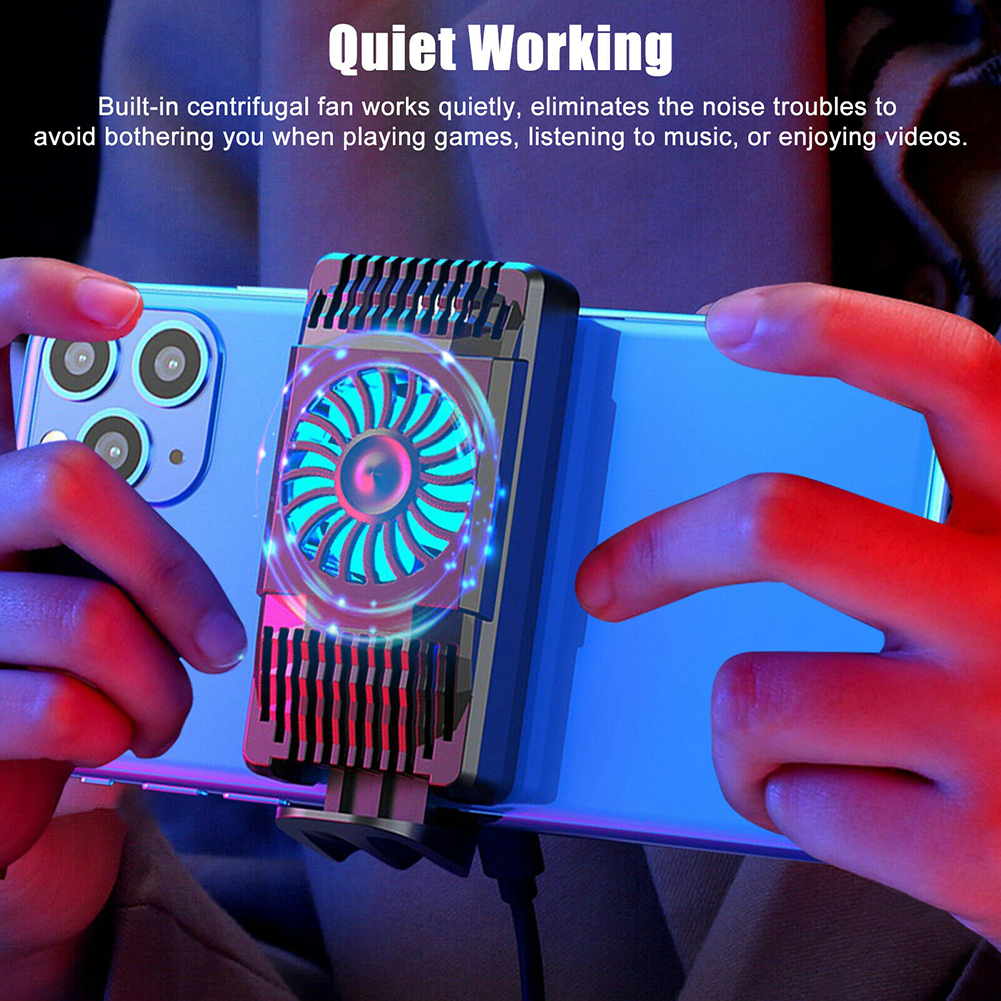 Mobile Phone Cooler Semiconductor Radiator Cooling Fan Holder Mute Stretchable For iPhone Samsung Huawei Xiaomi