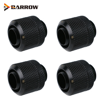4PCS, Barrow G1/4[ 10X13MM,10X16MM Hose Tube Hand Compression Fittings ,Soft Pipe Extend Connector For Computer Case ,THKN-3/8