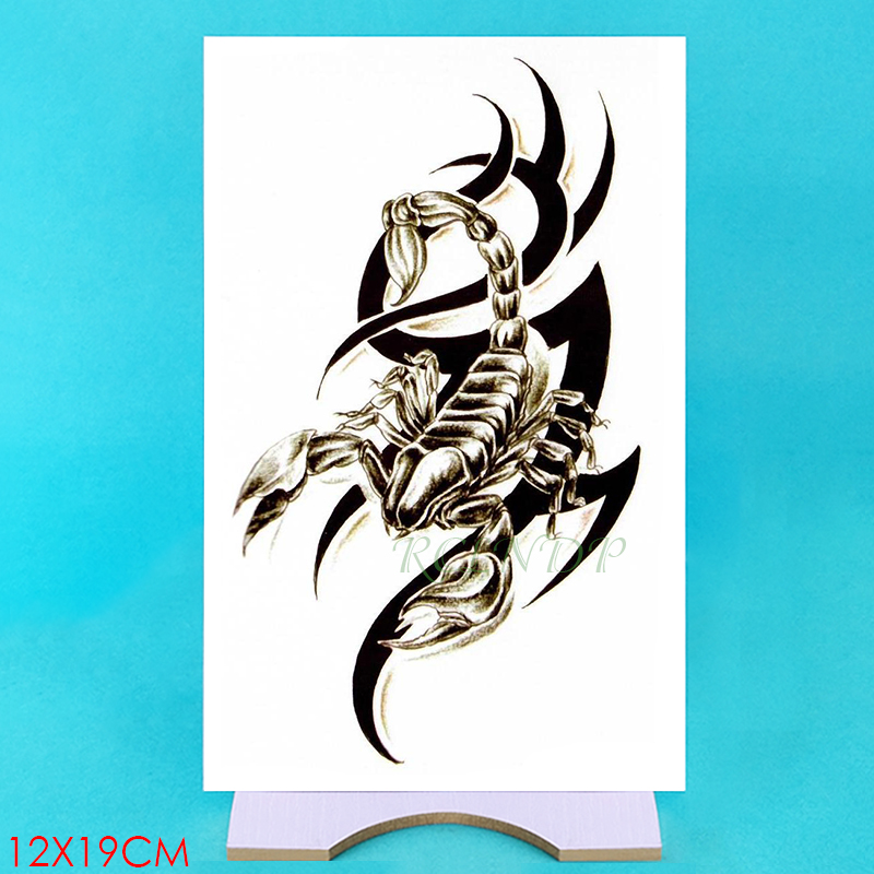 Waterproof Temporary Tattoo Stickers scorpion insect animal Fake Tatto Flash Tatoo Body Art tattoos for Girl Women Men kid