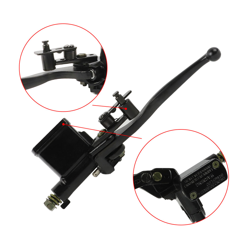 7/8" 22mm Motorcycle Hydraulic Handle Master Cylinder Brake Left Lever Front Brake Clutch Master Cylinder For 50cc-150cc GY6 ATV
