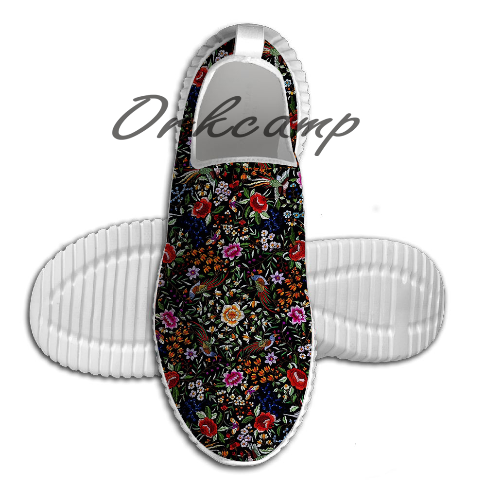 Spanish flamenco manton shawl motif based on em Running Shoes Walking Shoes Summer Comfortable light weight Jogging Yoga shoes
