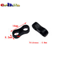 200pcs Black Colorful Plastic Ball Cord Lock Toggles Clip Plastic Stopper Two Holes for 4mm Cord Connector Piece #FLS048(Mix-s)