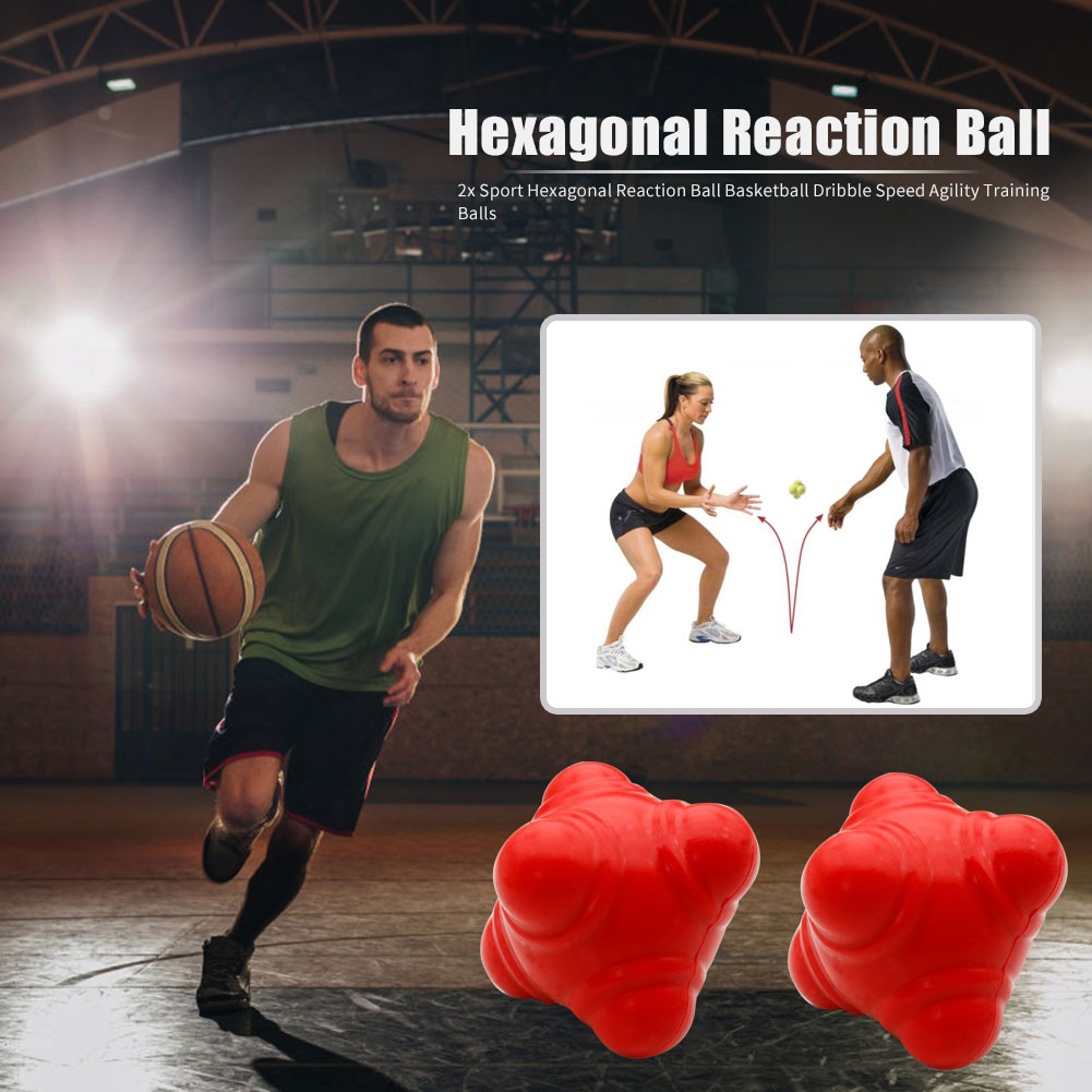 2pcs Hexagonal Reaction Balls Agility Training Balls Fitness Exercise Basketball for Easy Safety Exercise Accessories