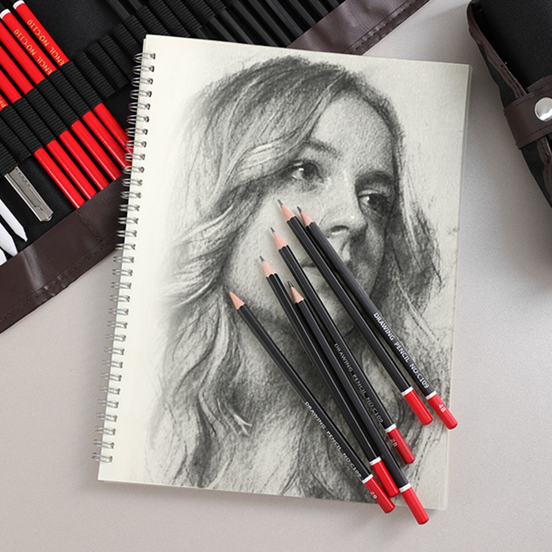 28Pcs Professional Sketch & Drawing Art Tool Kit with Graphite Pencils, Charcoal Pencils, Paper Erasable Pen, Craft Knif