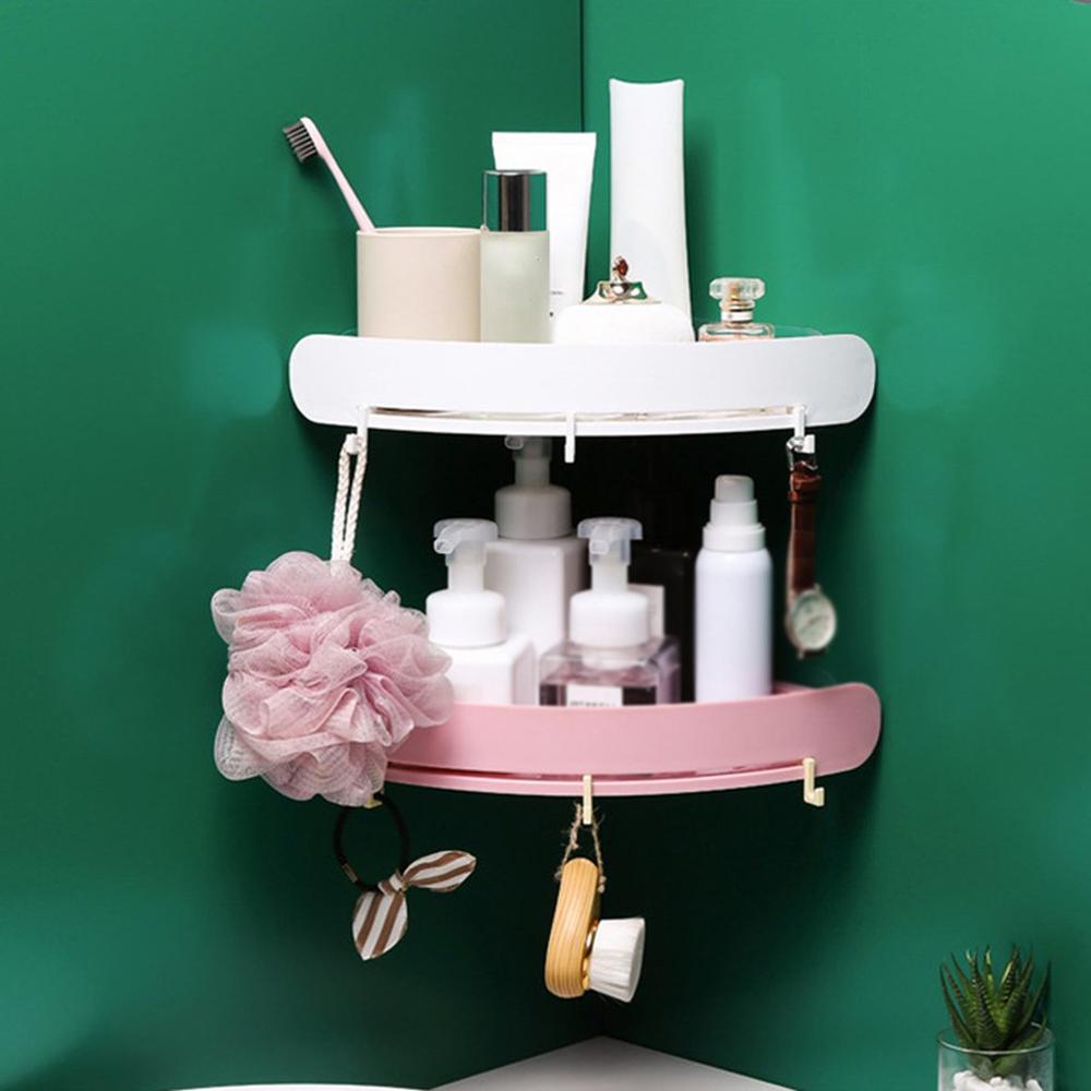 Punch-free Bathroom Shelf Bathroom Wall-mounted Bathroom Toilet Triangle Wash Table Storage Supplies