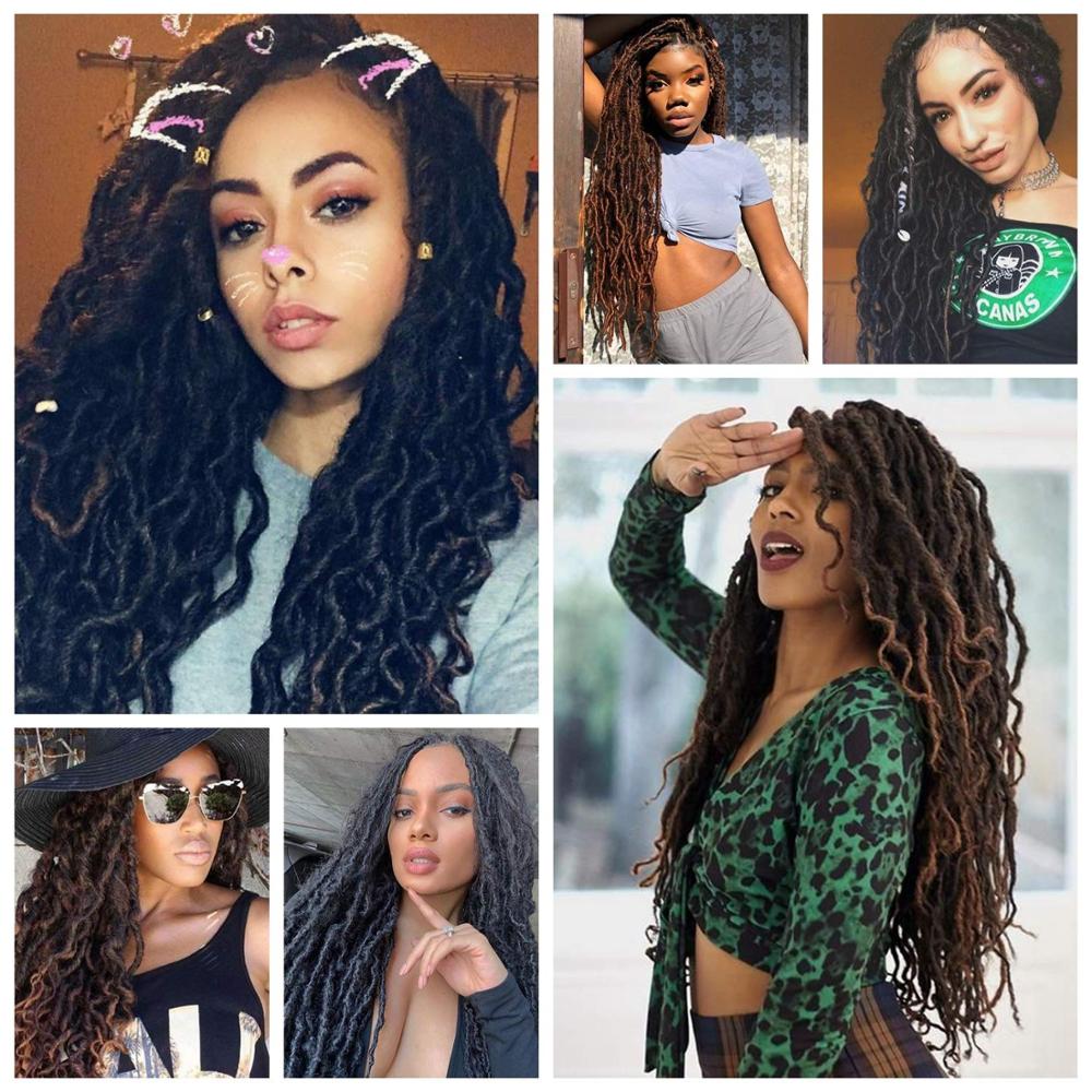 Faux Locs Crochet Braids Soft Dreads Natural Braid Synthetic Braiding Hair Extension Deadlocks