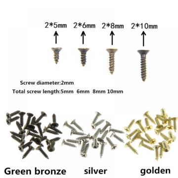 1000pcs 2x5mm 2x6mm 2x8mm 2x10mm Flat head screw Carpenter's small screw Furniture wooden box hardware accessories