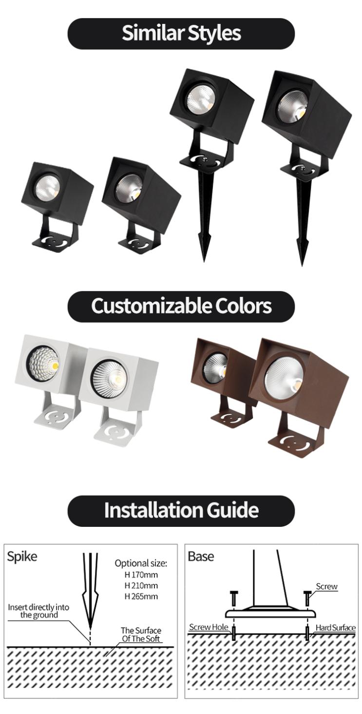 square led spike light