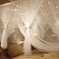 Quadrate Palace Mosquito Net Stainless Steel Frame Romantic Lace Bed Canopy Nets Three-door Bedcover Curtain Home Textiles Decor