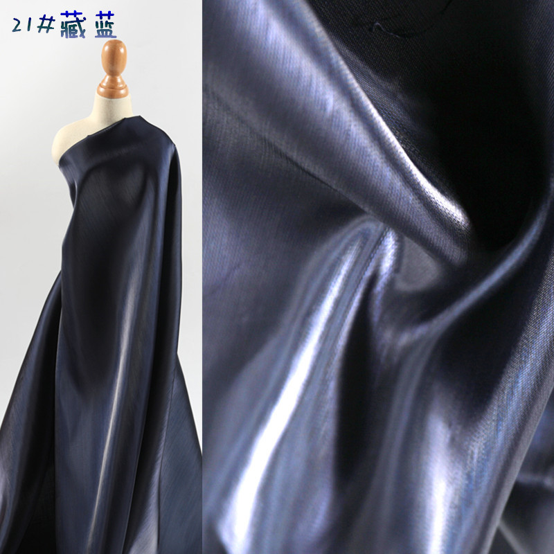 High-gloss crystal silk fabric bright silky high-drip windbreaker jacket cotton clothing clothing fabric breathable sewing