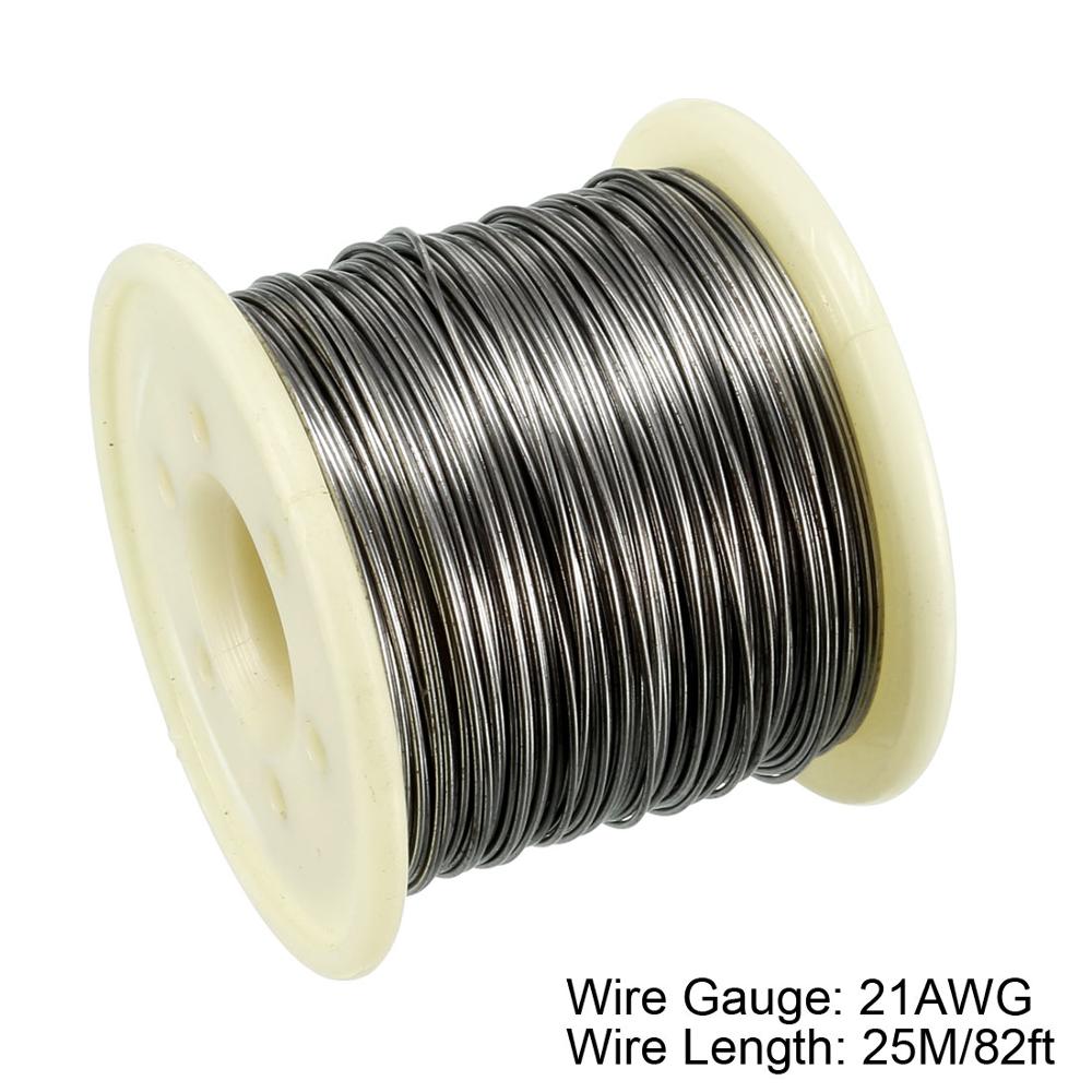 Uxcell 1pc Heating Wire Superfine AWG15 18 19 21 23 24 26 29 FeCrAl Resistor Wire for High Temperature Operation Good Thermal