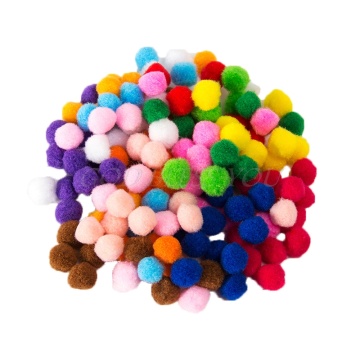 100/200/500PCS Assorted 8mm Mixed Color Soft Fluffy Pom Poms Pompoms DIY Craft Supplies Drop Shipping