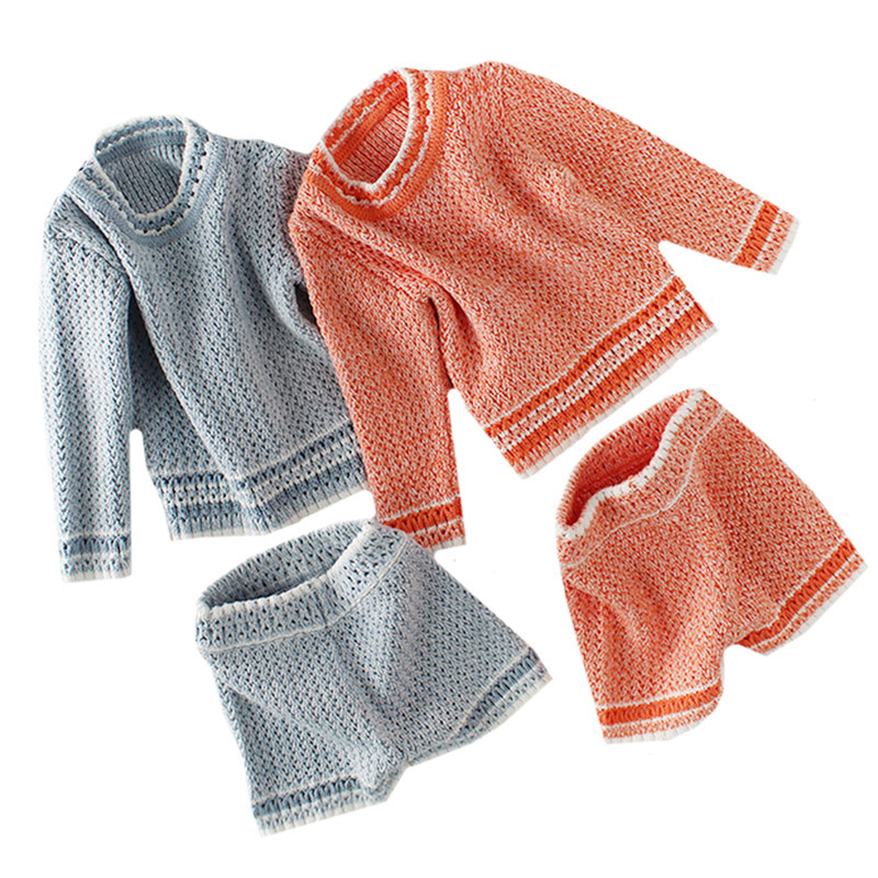 Baby Girls Clothes Autumn Spring Knit Baby Clothes Set Handmade Woolen Baby Boys Clothing Set Infant Newborn Baby Set